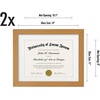 image:imageAmericanflat 11x14 Diploma Frame 4Pack  Matted to 85x11  Black  Engineered Wood construction Shatterresistant glass displays diplomas certificates and documents use with or without matDark Oak