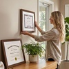 image:imageAmericanflat 11x14 Diploma Frame 4Pack  Matted to 85x11  Black  Engineered Wood construction Shatterresistant glass displays diplomas certificates and documents use with or without matWalnut