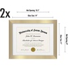 image:imageAmericanflat 11x14 Diploma Frame 4Pack  Matted to 85x11  Black  Engineered Wood construction Shatterresistant glass displays diplomas certificates and documents use with or without matGold