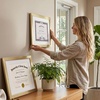 image:imageAmericanflat 11x14 Diploma Frame 4Pack  Matted to 85x11  Black  Engineered Wood construction Shatterresistant glass displays diplomas certificates and documents use with or without matGold