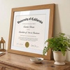 image:imageAmericanflat 11x14 Diploma Frame 4Pack  Matted to 85x11  Black  Engineered Wood construction Shatterresistant glass displays diplomas certificates and documents use with or without matDark Oak