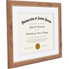 image:imageAmericanflat 11x14 Diploma Frame with ShatterResistant Glass  Use as 85x11 Frame with Mat or Display 11x14 Documents Without Mat  Certificate Frames with Engineered Wood for Wall Display  White  Engineered Wood construction Shatterresistant glass displays diplomas certificates and documents use with or without matOak  Gold