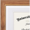 image:imageAmericanflat 11x14 Diploma Frame with ShatterResistant Glass  Use as 85x11 Frame with Mat or Display 11x14 Documents Without Mat  Certificate Frames with Engineered Wood for Wall Display  White  Engineered Wood construction Shatterresistant glass displays diplomas certificates and documents use with or without matOak  Gold