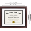 image:imageAmericanflat 11x14 Diploma Frame with ShatterResistant Glass  Use as 85x11 Frame with Mat or Display 11x14 Documents Without Mat  Certificate Frames with Engineered Wood for Wall Display  White  Engineered Wood construction Shatterresistant glass displays diplomas certificates and documents use with or without matMahogany