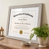 image:imageAmericanflat 11x14 Diploma Frame with ShatterResistant Glass  Use as 85x11 Frame with Mat or Display 11x14 Documents Without Mat  Certificate Frames with Engineered Wood for Wall  Driftwood  Engineered Wood construction Shatterresistant glass displays diplomas certificates and documents use with or without matDriftwood