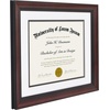 image:imageAmericanflat 11x14 Diploma Frame with ShatterResistant Glass  Use as 85x11 Frame with Mat or Display 11x14 Documents Without Mat  Certificate Frames with Engineered Wood for Wall Display  White  Engineered Wood construction Shatterresistant glass displays diplomas certificates and documents use with or without matMahogany