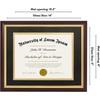 image:imageAmericanflat 11x14 Diploma Frame with ShatterResistant Glass  Use as 85x11 Frame with Mat or Display 11x14 Documents Without Mat  Certificate Frames with Engineered Wood for Wall  Driftwood  Engineered Wood construction Shatterresistant glass displays diplomas certificates and documents use with or without matMahogany  Gold With Black mat