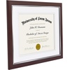 image:imageAmericanflat 11x14 Diploma Frame with ShatterResistant Glass  Use as 85x11 Frame with Mat or Display 11x14 Documents Without Mat  Certificate Frames with Engineered Wood for Wall Display  White  Engineered Wood construction Shatterresistant glass displays diplomas certificates and documents use with or without matMahogany  Silver