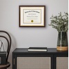image:imageAmericanflat 11x14 Diploma Frame with ShatterResistant Glass  Use as 85x11 Frame with Mat or Display 11x14 Documents Without Mat  Certificate Frames with Engineered Wood for Wall Display  White  Engineered Wood construction Shatterresistant glass displays diplomas certificates and documents use with or without matMahogany  Gold