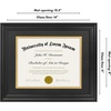 image:imageAmericanflat 11x14 Diploma Frame with ShatterResistant Glass  Use as 85x11 Frame with Mat or Display 11x14 Documents Without Mat  Certificate Frames with Engineered Wood for Wall  Driftwood  Engineered Wood construction Shatterresistant glass displays diplomas certificates and documents use with or without matBlack