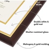 image:imageAmericanflat 11x14 Diploma Frame with ShatterResistant Glass  Use as 85x11 Frame with Mat or Display 11x14 Documents Without Mat  Certificate Frames with Engineered Wood for Wall Display  White  Engineered Wood construction Shatterresistant glass displays diplomas certificates and documents use with or without matMahogany  Gold