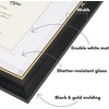 image:imageAmericanflat 11x14 Diploma Frame with ShatterResistant Glass  Use as 85x11 Frame with Mat or Display 11x14 Documents Without Mat  Certificate Frames with Engineered Wood for Wall Display  White  Engineered Wood construction Shatterresistant glass displays diplomas certificates and documents use with or without matBlack