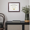 image:imageAmericanflat 11x14 Diploma Frame with ShatterResistant Glass  Use as 85x11 Frame with Mat or Display 11x14 Documents Without Mat  Certificate Frames with Engineered Wood for Wall Display  White  Engineered Wood construction Shatterresistant glass displays diplomas certificates and documents use with or without matMahogany  Silver