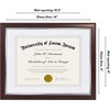 image:imageAmericanflat 11x14 Diploma Frame with ShatterResistant Glass  Use as 85x11 Frame with Mat or Display 11x14 Documents Without Mat  Certificate Frames with Engineered Wood for Wall Display  White  Engineered Wood construction Shatterresistant glass displays diplomas certificates and documents use with or without matMahogany  Silver