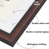 image:imageAmericanflat 11x14 Diploma Frame with ShatterResistant Glass  Use as 85x11 Frame with Mat or Display 11x14 Documents Without Mat  Certificate Frames with Engineered Wood for Wall Display  White  Engineered Wood construction Shatterresistant glass displays diplomas certificates and documents use with or without matMahogany Double white mat