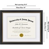 image:imageAmericanflat 11x14 Diploma Frame with ShatterResistant Glass  Use as 85x11 Frame with Mat or Display 11x14 Documents Without Mat  Certificate Frames with Engineered Wood for Wall Display  White  Engineered Wood construction Shatterresistant glass displays diplomas certificates and documents use with or without matBlack
