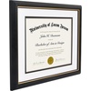 image:imageAmericanflat 11x14 Diploma Frame with ShatterResistant Glass  Use as 85x11 Frame with Mat or Display 11x14 Documents Without Mat  Certificate Frames with Engineered Wood for Wall Display  White  Engineered Wood construction Shatterresistant glass displays diplomas certificates and documents use with or without matBlack  Gold