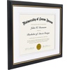 image:imageAmericanflat 11x14 Diploma Frame with ShatterResistant Glass  Use as 85x11 Frame with Mat or Display 11x14 Documents Without Mat  Certificate Frames with Engineered Wood for Wall Display  White  Engineered Wood construction Shatterresistant glass displays diplomas certificates and documents use with or without matBlack