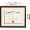image:imageAmericanflat 11x14 Diploma Frame with ShatterResistant Glass  Use as 85x11 Frame with Mat or Display 11x14 Documents Without Mat  Certificate Frames with Engineered Wood for Wall Display  White  Engineered Wood construction Shatterresistant glass displays diplomas certificates and documents use with or without matMahogany  Gold