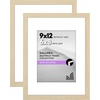 image:imageAmericanflat 11x14 Picture Frame 2Pack  Matted to 8x10  White  Slim Molding construction Polished plexiglass front hangs vertical or horizontal sawtooth hangers includedNatural Oak