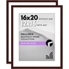 image:imageAmericanflat 11x14 Picture Frame 2Pack  Matted to 8x10  White  Slim Molding construction Polished plexiglass front hangs vertical or horizontal sawtooth hangers includedMahogany