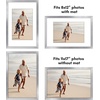 image:imageAmericanflat 11x14 Picture Frame 2Pack  Matted to 8x10  White  Slim Molding construction Polished plexiglass front hangs vertical or horizontal sawtooth hangers includedSilver
