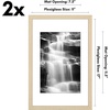 image:imageAmericanflat 11x14 Picture Frame 2Pack  Matted to 8x10  White  Slim Molding construction Polished plexiglass front hangs vertical or horizontal sawtooth hangers includedNatural Oak