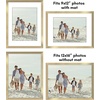 image:imageAmericanflat 11x14 Picture Frame 2Pack  Matted to 8x10  White  Slim Molding construction Polished plexiglass front hangs vertical or horizontal sawtooth hangers includedGold