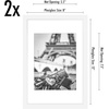 image:imageAmericanflat 11x14 Picture Frame 2Pack  Matted to 8x10  White  Slim Molding construction Polished plexiglass front hangs vertical or horizontal sawtooth hangers includedWhite