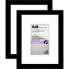 image:imageAmericanflat 11x14 Picture Frame 2Pack  Matted to 8x10  White  Slim Molding construction Polished plexiglass front hangs vertical or horizontal sawtooth hangers includedBlack
