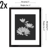 image:imageAmericanflat 11x14 Picture Frame 2Pack  Matted to 8x10  White  Slim Molding construction Polished plexiglass front hangs vertical or horizontal sawtooth hangers includedBlack