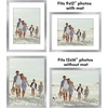 image:imageAmericanflat 11x14 Picture Frame 2Pack  Matted to 8x10  White  Slim Molding construction Polished plexiglass front hangs vertical or horizontal sawtooth hangers includedSilver