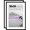 image:imageAmericanflat 11x14 Picture Frame 2Pack  Matted to 8x10  White  Slim Molding construction Polished plexiglass front hangs vertical or horizontal sawtooth hangers includedBlack
