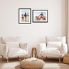 image:imageAmericanflat 11x14 Picture Frame 2Pack  Matted to 8x10  White  Slim Molding construction Polished plexiglass front hangs vertical or horizontal sawtooth hangers includedBlack