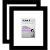 image:imageAmericanflat 11x14 Picture Frame 2Pack  Matted to 8x10  White  Slim Molding construction Polished plexiglass front hangs vertical or horizontal sawtooth hangers includedBlack