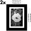 image:imageAmericanflat 11x14 Picture Frame 2Pack  Matted to 8x10  White  Slim Molding construction Polished plexiglass front hangs vertical or horizontal sawtooth hangers includedBlack
