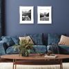 image:imageAmericanflat 11x14 Picture Frame 2Pack  Matted to 8x10  White  Slim Molding construction Polished plexiglass front hangs vertical or horizontal sawtooth hangers includedSilver