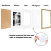 image:imageAmericanflat 11x14 Picture Frame 2Pack  Matted to 8x10  White  Slim Molding construction Polished plexiglass front hangs vertical or horizontal sawtooth hangers includedGold
