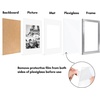 image:imageAmericanflat 11x14 Picture Frame 2Pack  Matted to 8x10  White  Slim Molding construction Polished plexiglass front hangs vertical or horizontal sawtooth hangers includedSilver