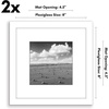 image:imageAmericanflat 11x14 Picture Frame 2Pack  Matted to 8x10  White  Slim Molding construction Polished plexiglass front hangs vertical or horizontal sawtooth hangers includedWhite