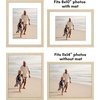 image:imageAmericanflat 11x14 Picture Frame 2Pack  Matted to 8x10  White  Slim Molding construction Polished plexiglass front hangs vertical or horizontal sawtooth hangers includedNatural Oak