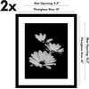 image:imageAmericanflat 11x14 Picture Frame 2Pack  Matted to 8x10  White  Slim Molding construction Polished plexiglass front hangs vertical or horizontal sawtooth hangers includedBlack
