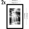 image:imageAmericanflat 11x14 Picture Frame 2Pack  Matted to 8x10  White  Slim Molding construction Polished plexiglass front hangs vertical or horizontal sawtooth hangers includedBlack