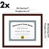 image:imageAmericanflat 11x14 Picture Frame 2Pack  Matted to 8x10  White  Slim Molding construction Polished plexiglass front hangs vertical or horizontal sawtooth hangers includedMahogany