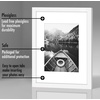 image:imageAmericanflat 11x14 Picture Frame 2Pack  Matted to 8x10  White  Slim Molding construction Polished plexiglass front hangs vertical or horizontal sawtooth hangers includedWhite