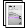 image:imageAmericanflat 11x14 Picture Frame 2Pack  Matted to 8x10  White  Slim Molding construction Polished plexiglass front hangs vertical or horizontal sawtooth hangers includedBlack