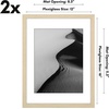 image:imageAmericanflat 11x14 Picture Frame 2Pack  Matted to 8x10  White  Slim Molding construction Polished plexiglass front hangs vertical or horizontal sawtooth hangers includedNatural Oak