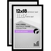 image:imageAmericanflat 11x14 Picture Frame 2Pack  Matted to 8x10  White  Slim Molding construction Polished plexiglass front hangs vertical or horizontal sawtooth hangers includedBlack