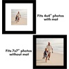 image:imageAmericanflat 11x14 Picture Frame 2Pack  Matted to 8x10  White  Slim Molding construction Polished plexiglass front hangs vertical or horizontal sawtooth hangers includedBlack