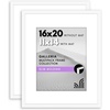 image:imageAmericanflat 11x14 Picture Frame 2Pack  Matted to 8x10  White  Slim Molding construction Polished plexiglass front hangs vertical or horizontal sawtooth hangers includedWhite